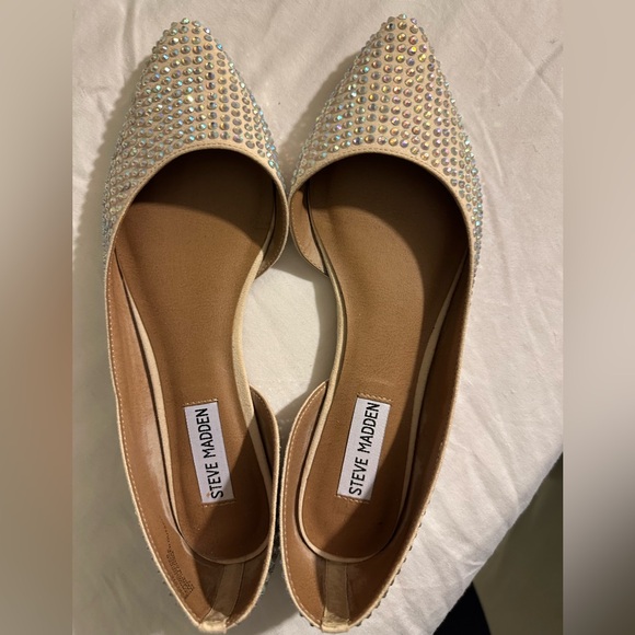 Steve Madden Rhinestone Embellished Flats - Cream. Evalina flats. EUC - Picture 3 of 6